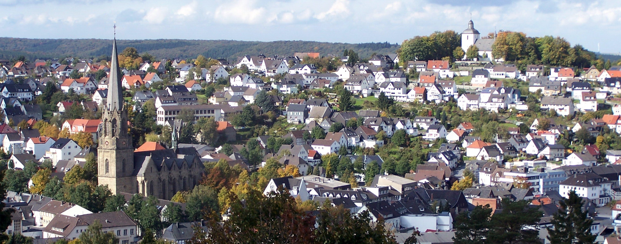 Vogelperspektive von Warstein